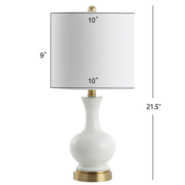 Cox 22" Glass/Metal LED Table Lamp - JONATHAN Y